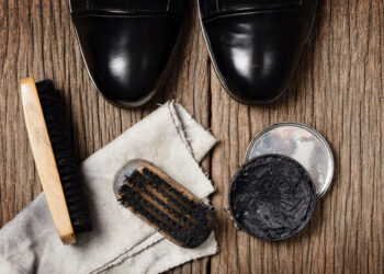 How to clean patent leather shoes that are black?